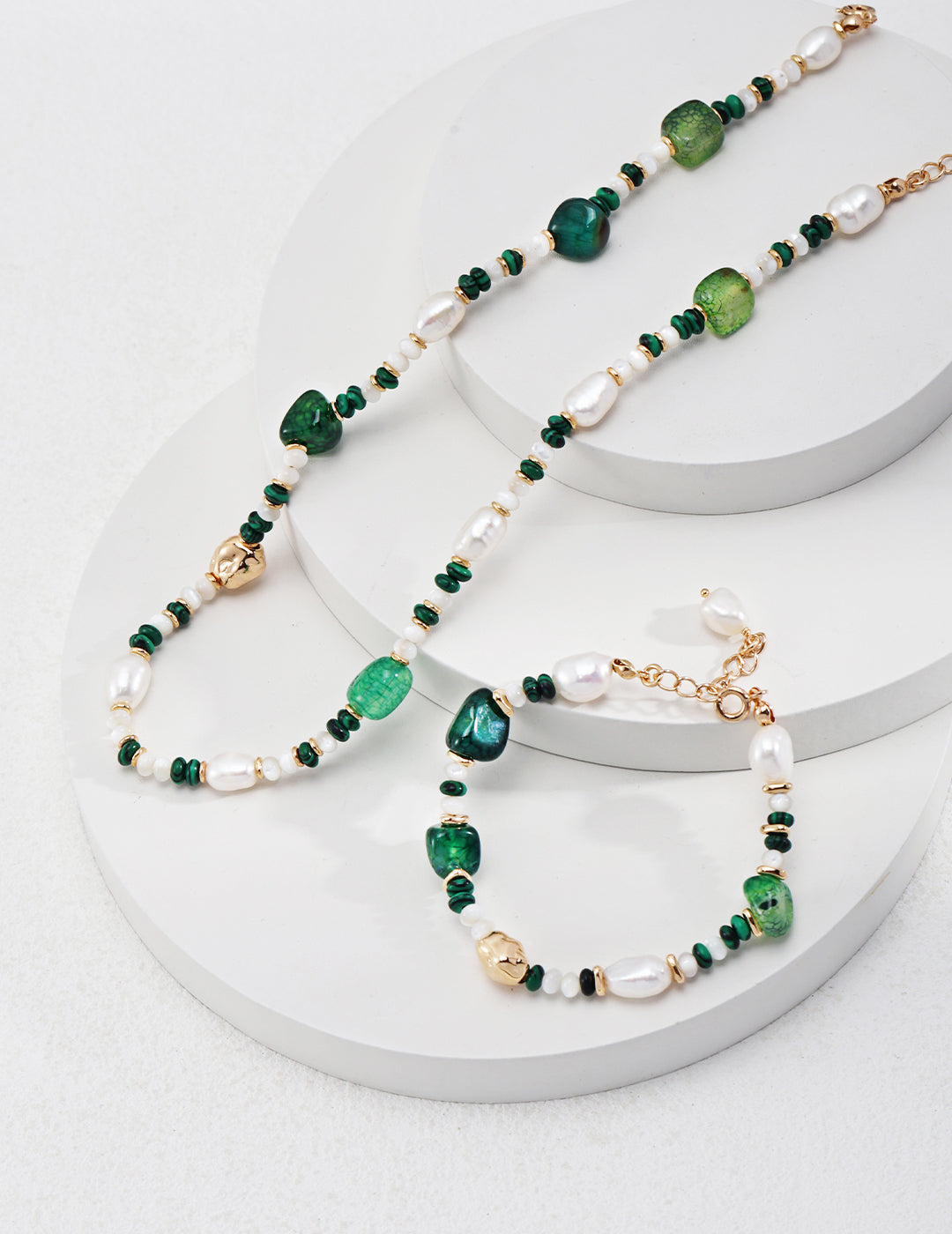 Agate Malachite Set