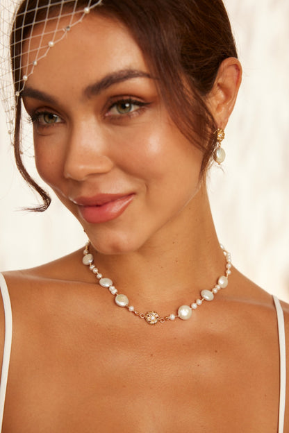 Blossom Silver Pearl Necklace