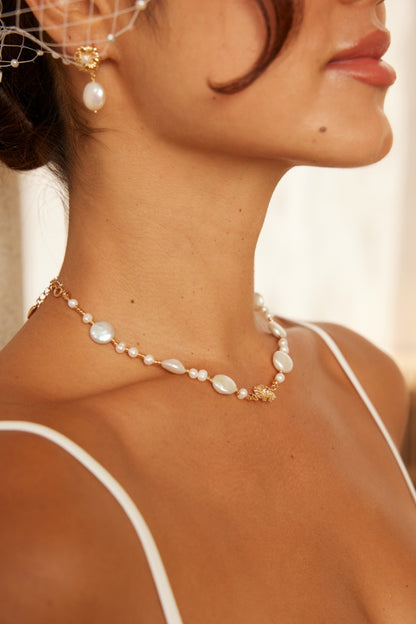 Blossom Silver Pearl Necklace