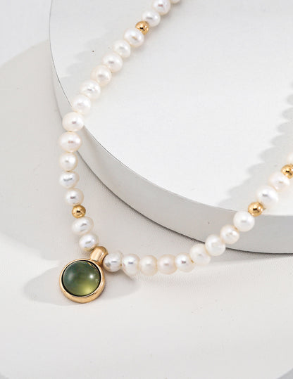 Natural Pearl Agate Necklace