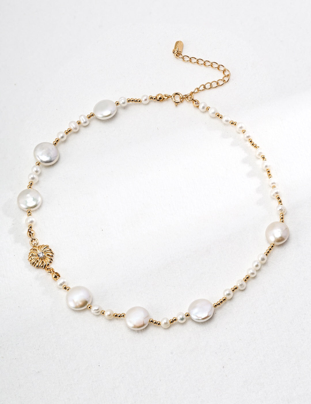 Blossom Silver Pearl Necklace