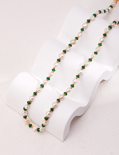 Pearl Emerald Necklace