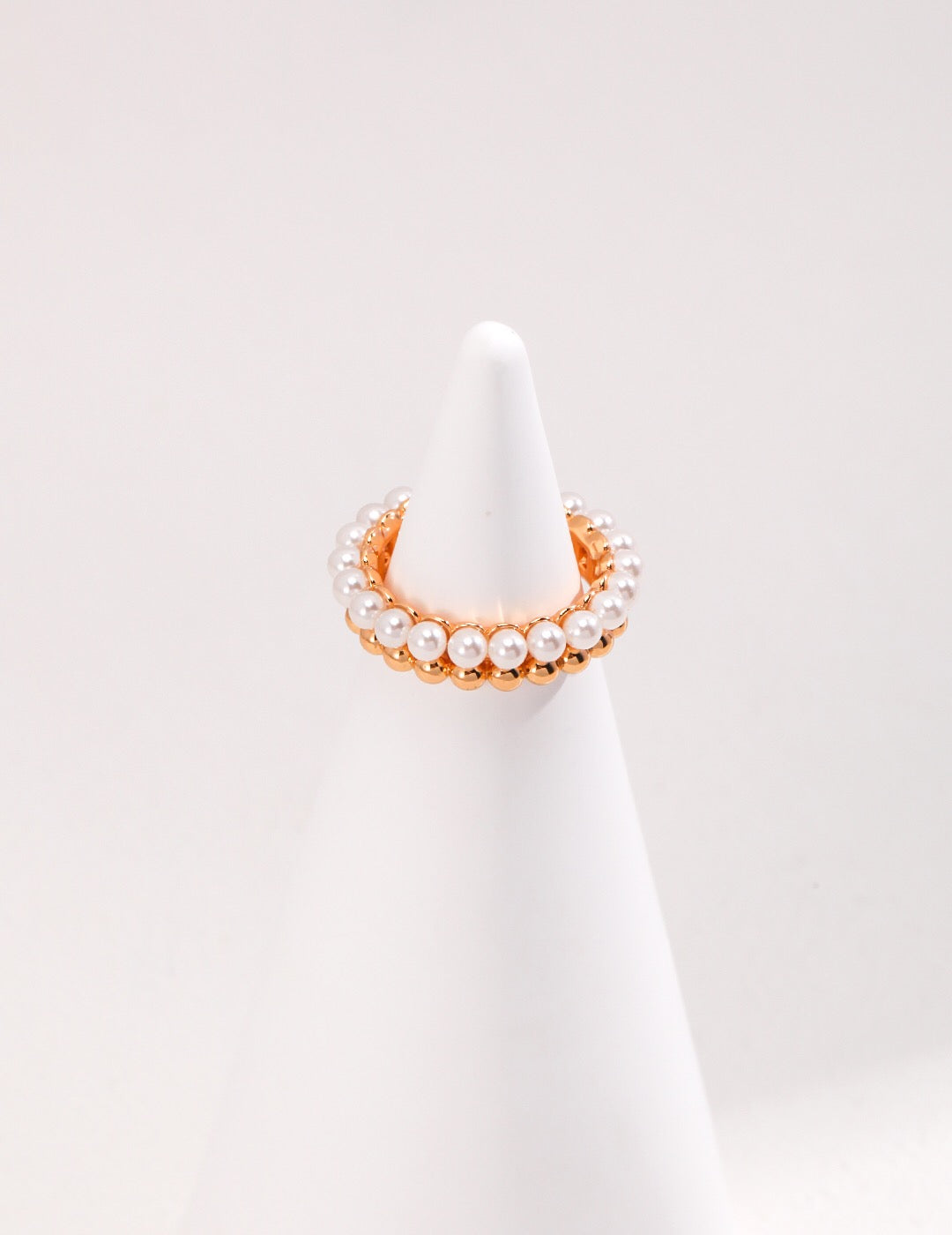 Half-Pearl Half-Silver Ring