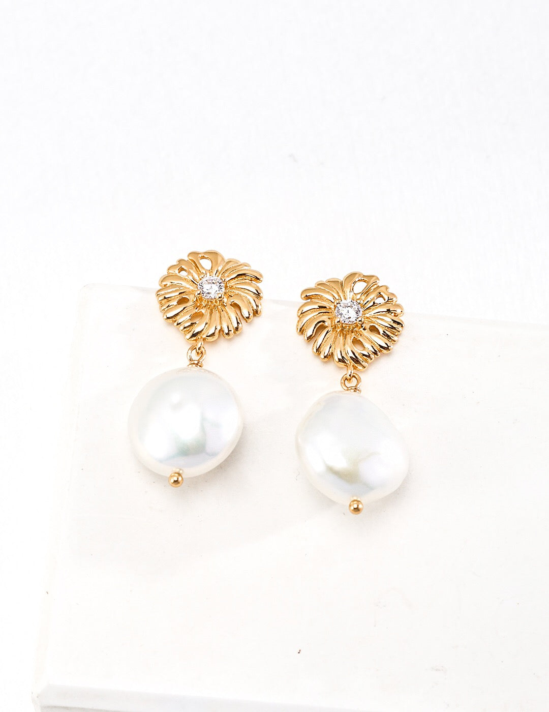 Blossom Silver Pearl Earrings