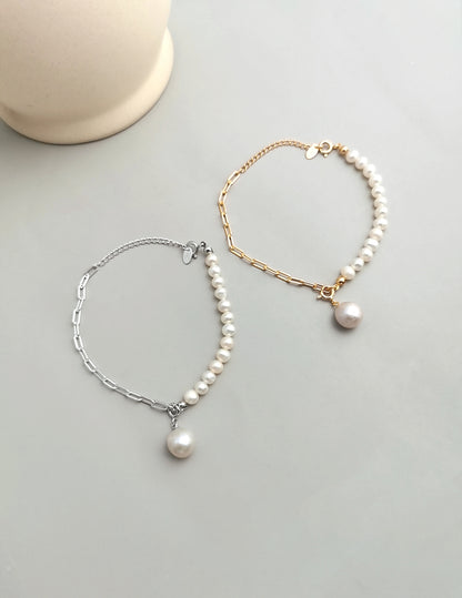 Baroque Pearl Pendant Bracelet