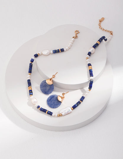 Lapis Lazuli Pearl Necklace