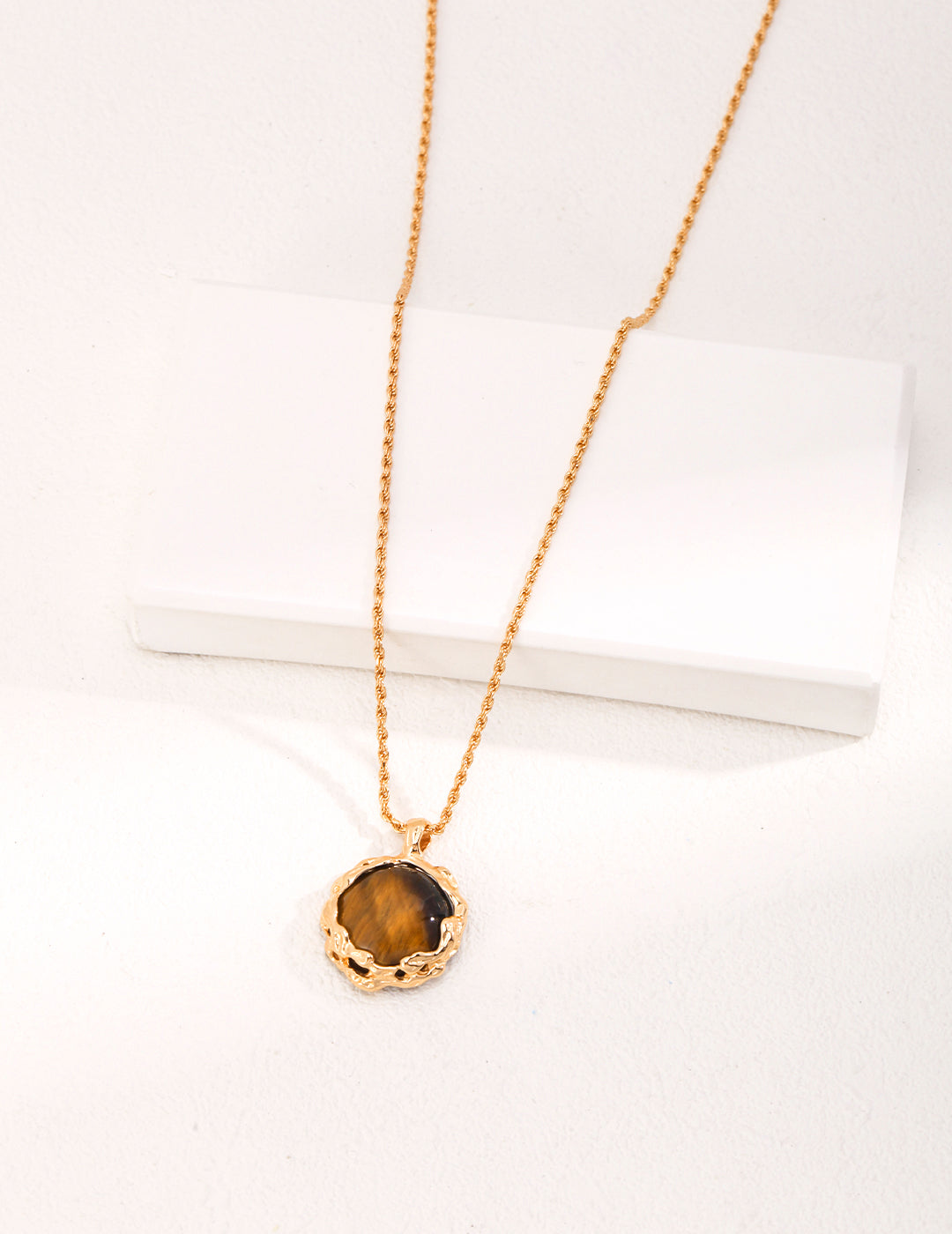 Silver Tiger Eye Necklace