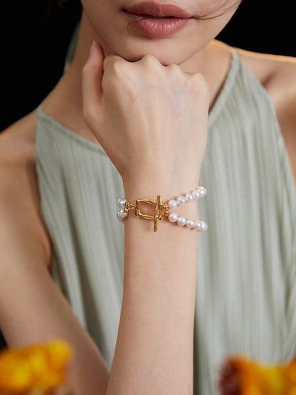 Double Layer Pearl Bracelet