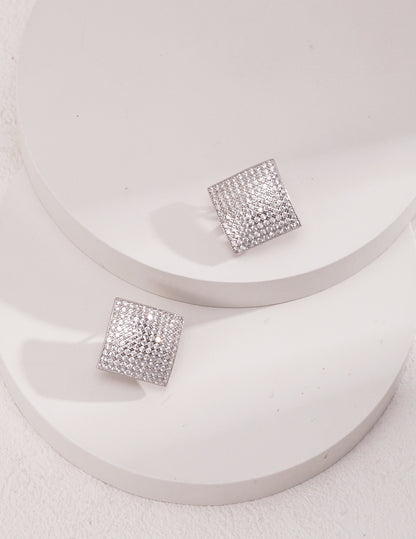 Party Queen Style Earrings Studded with Zircon