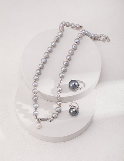 Grey Pearl Necklace