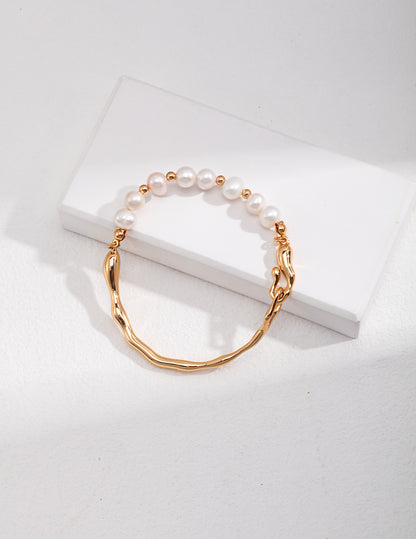 Silver Pearl Bracelet