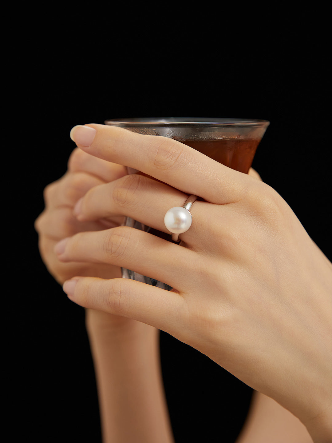 Adjustable Pearl Ring