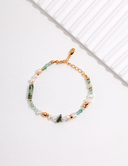 Gemstone Pearl Bracelet