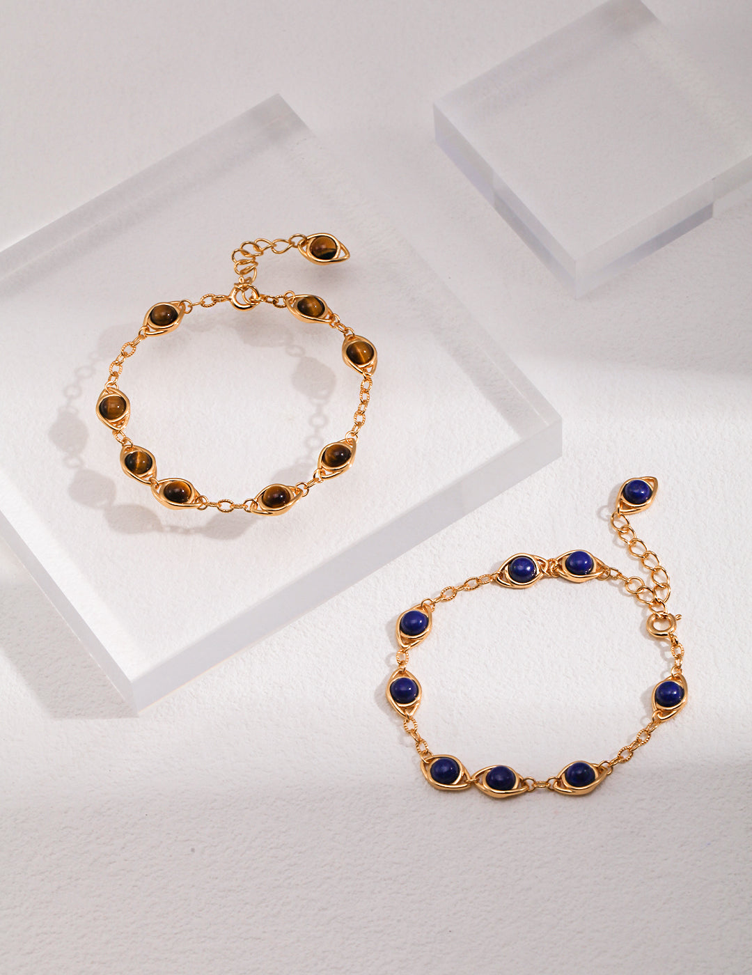 Eye of Horus Design Tiger Eye/Lapis Lazuli Bracelet