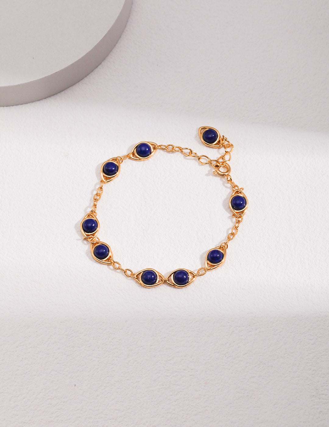 Eye of Horus Design Tiger Eye/Lapis Lazuli Bracelet