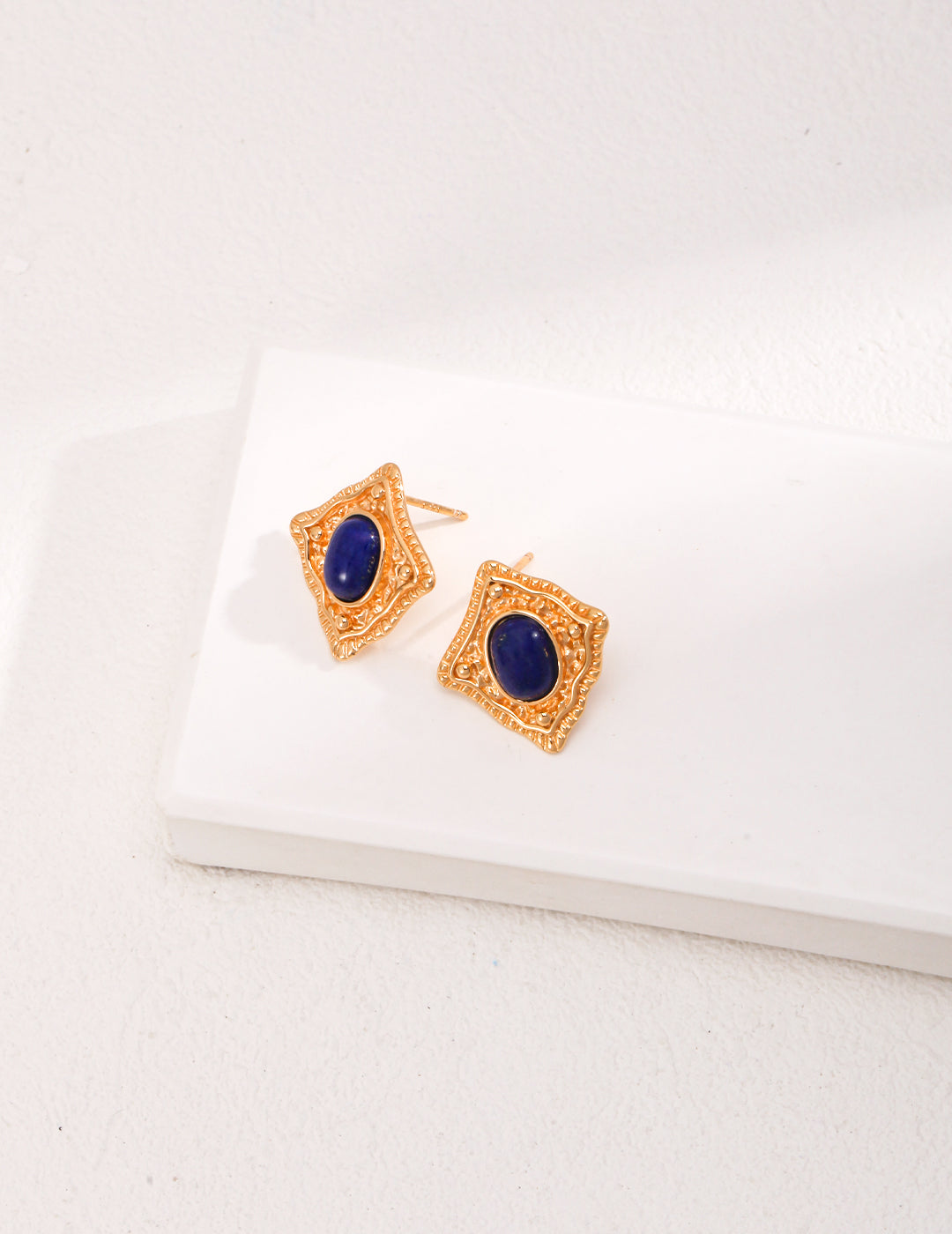 Silver Lapis Lazuli/Agate Earrings