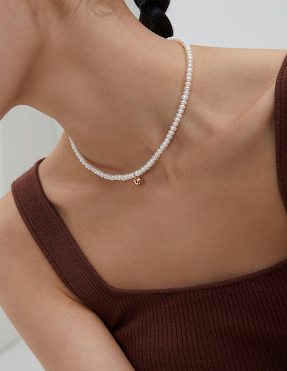 Silver Pendant Pearl Necklace