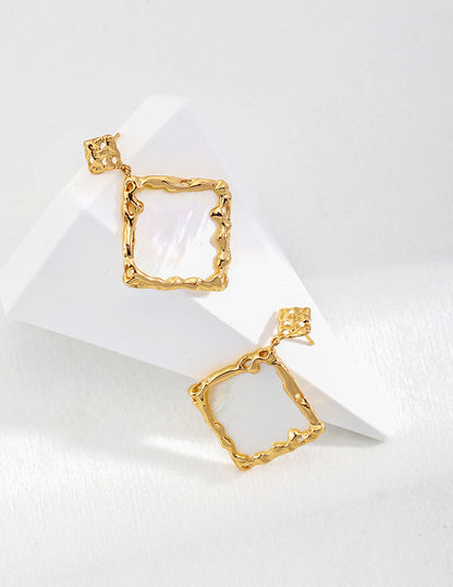 Square Mother of Pearl Earrings