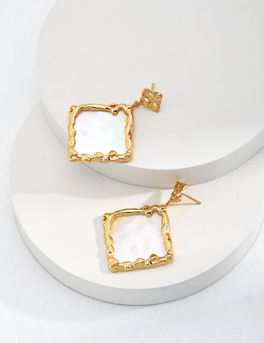 Square Mother of Pearl Earrings