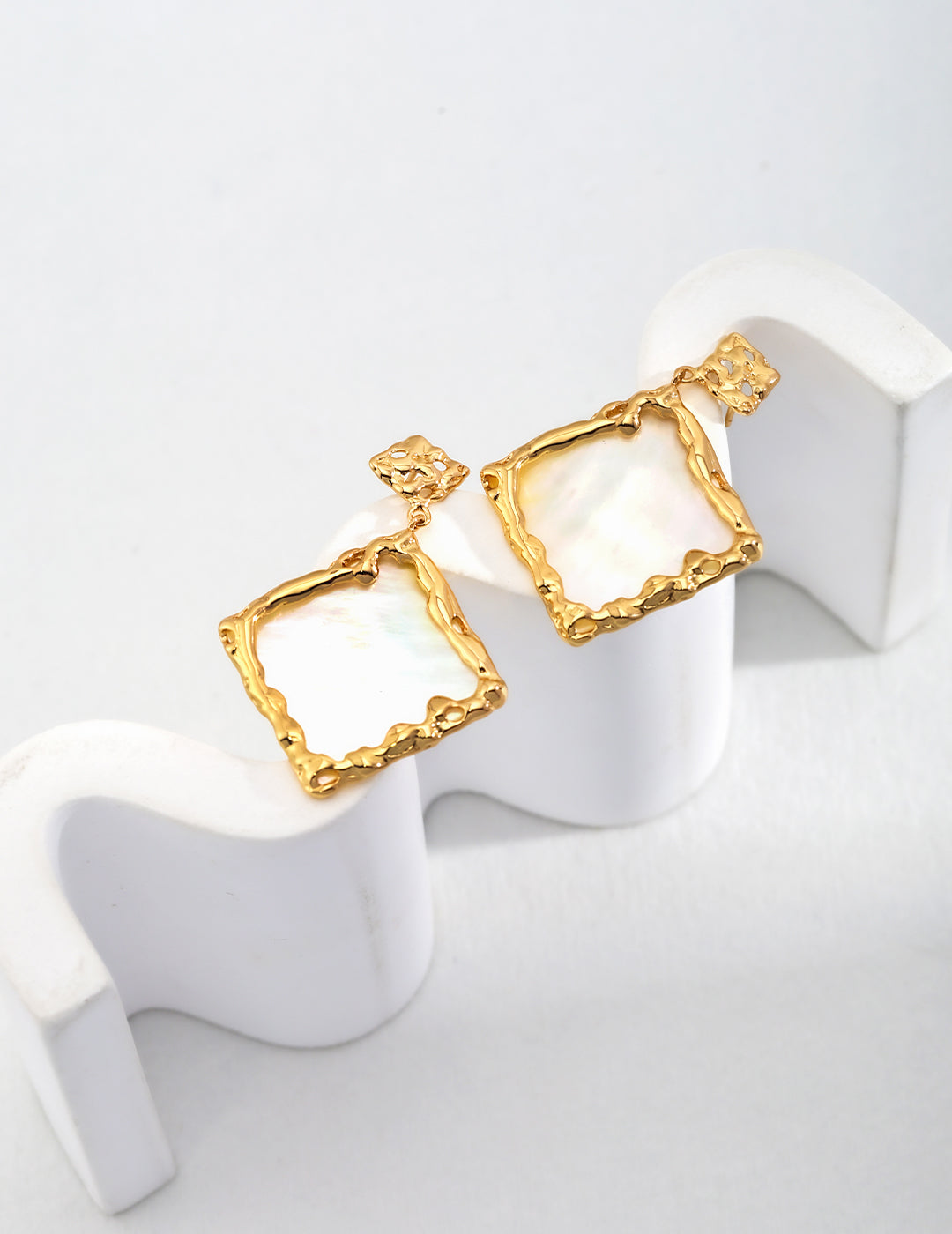 Square Mother of Pearl Earrings