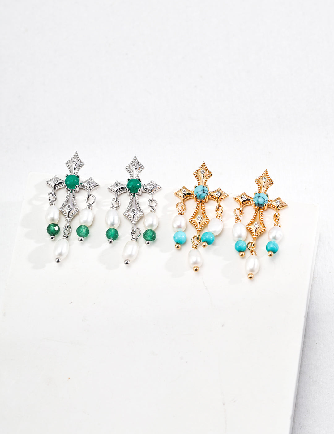 Gemstone Silver Earrings