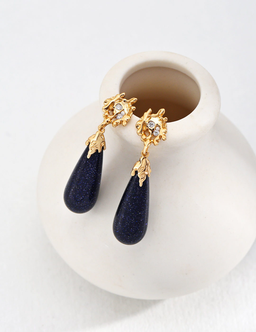 Vintage Blue Sandstone Earrings