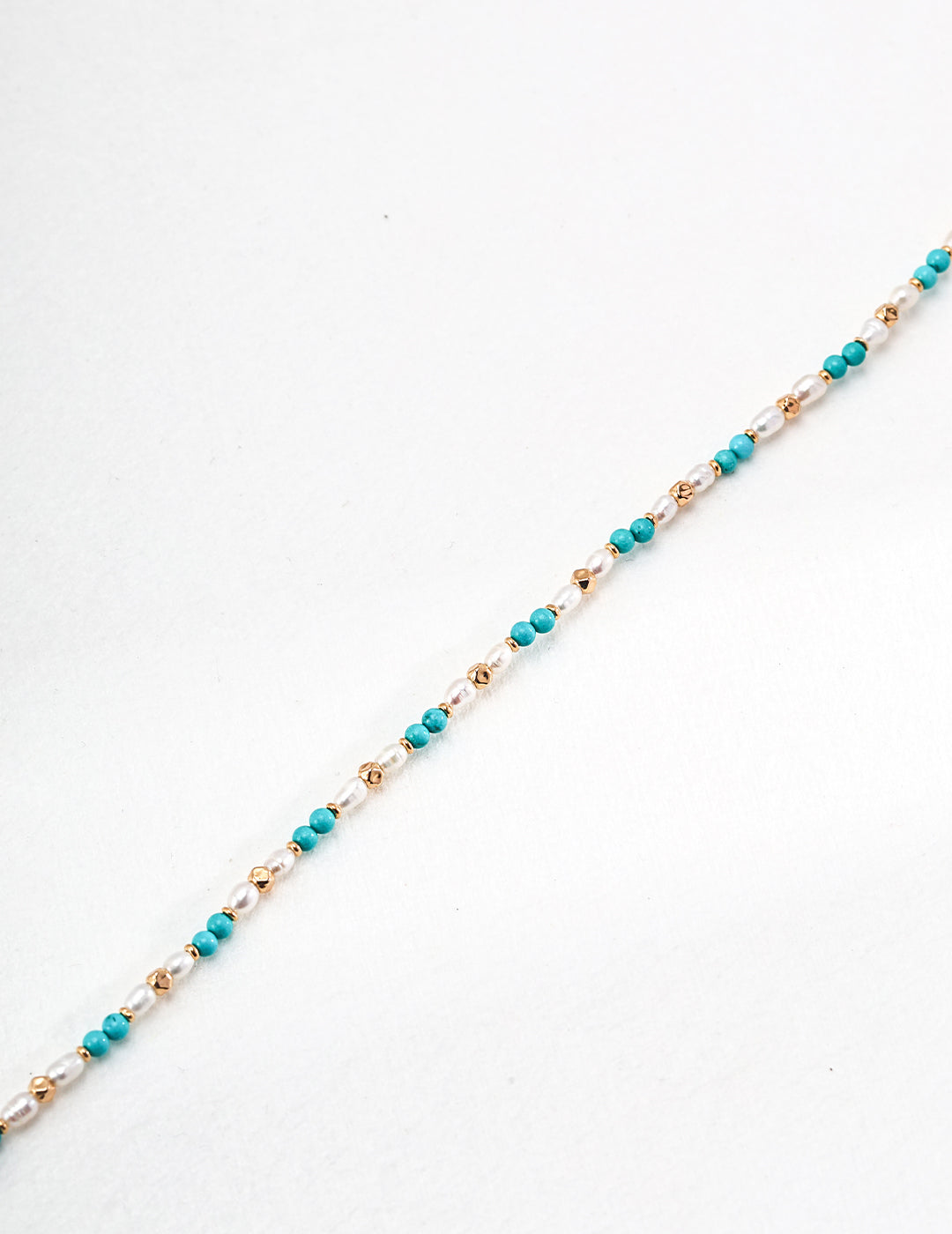 Turquoise Silver Pearl Necklace