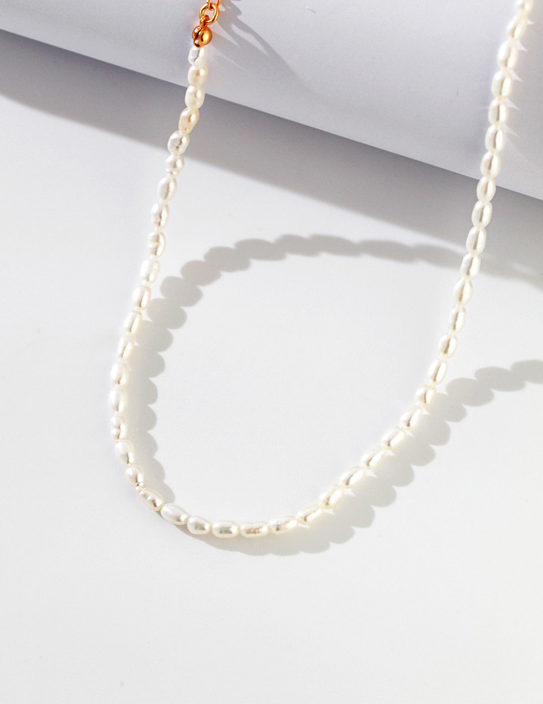 Rice Pearl Choker Necklace